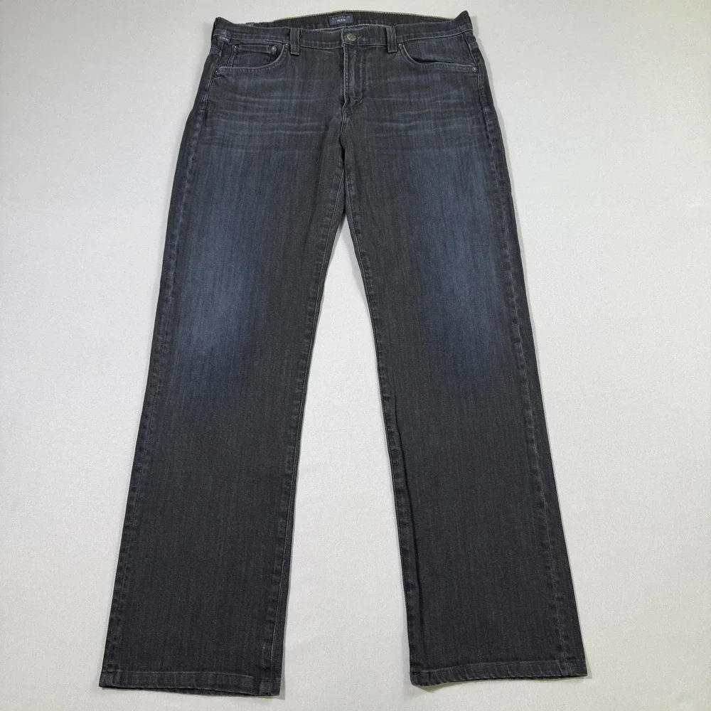 Citizens Of Humanity Jeans Mens 34x32 SID Relaxed Straight Leg Dark Blue Stretch